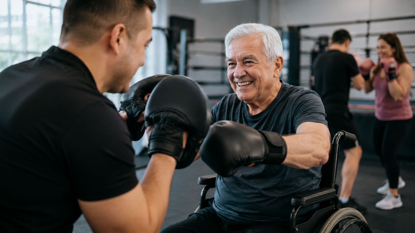 Adaptive boxing program at Elevate Boxing Club Milford